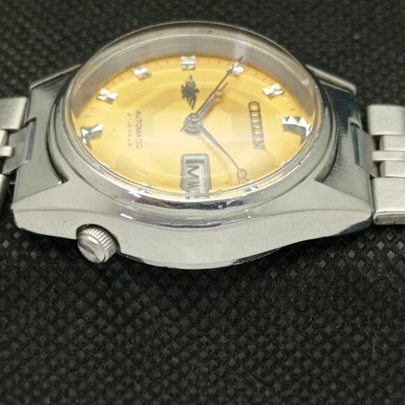 Vintage 1976 Citizen Automatic Mens Silver Watch W/daydate & Gold accents - Picture 5 of 8